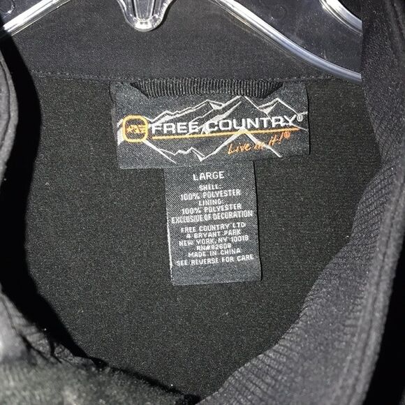 Men’s Free County Black Jacket size Large - Picture 8 of 9
